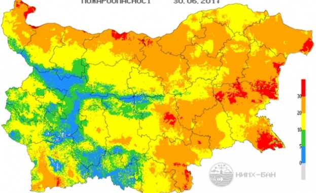 Екстремален индекс за пожароопасност има в 10 области в страната