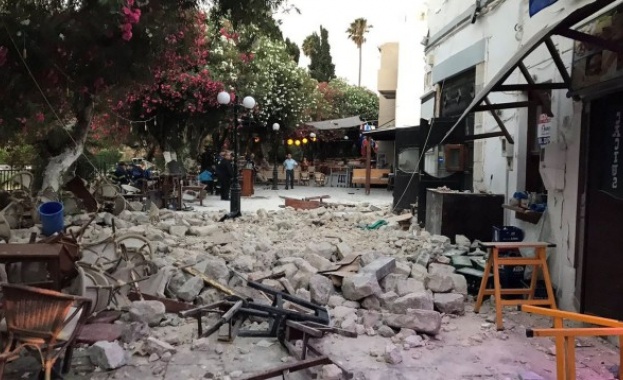 Вторичните трусове след силното земетресение от петък край гръцкия остров