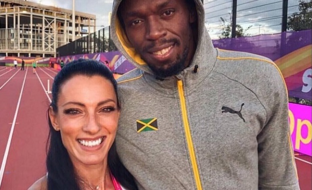 Ивет Лалова изпрати легендата Юсеин Болт с прегръдка Българската лекоатлетка