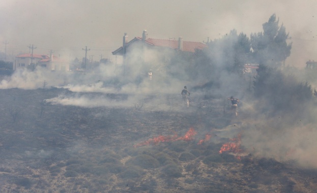 Големи пожари около Атина, обявиха бедствено положение
