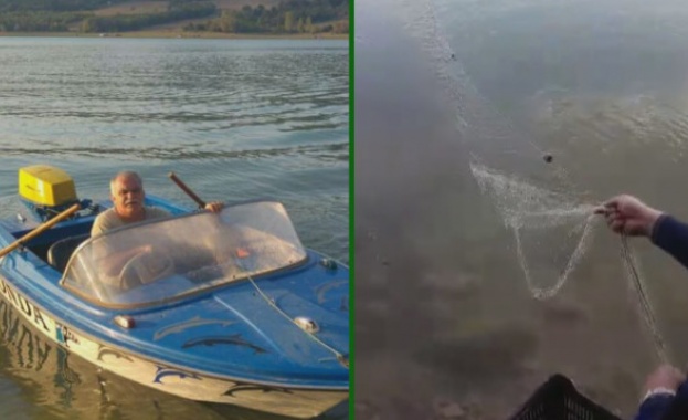 Доброволци от Централната рибно опазваща организация ЦРОО заловиха бракониер който