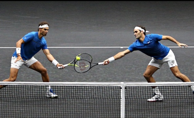 Големите звезди на съвременния тенис Роджър Федерер и Рафаел Надал