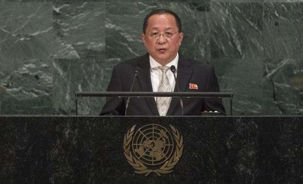 Външният министър на Северна Корея Ри Йонг хо заяви че