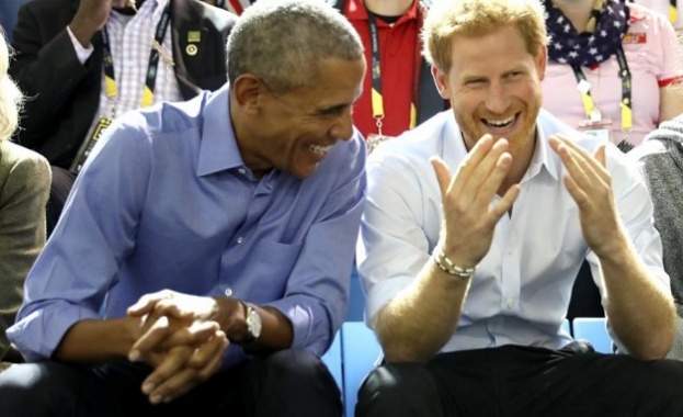 Принц Хари и бившия американски президент Барак Обама се забавляваха
