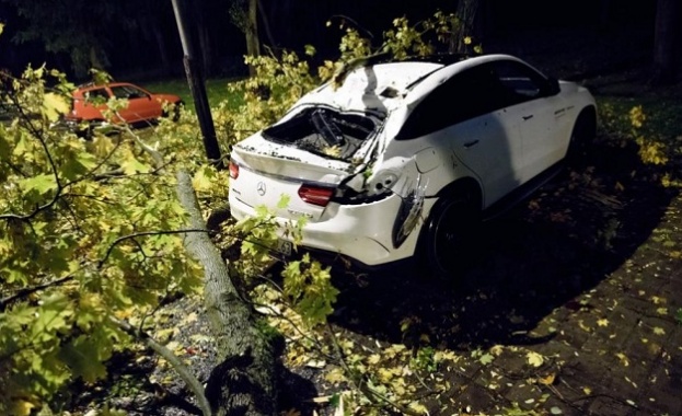 Най малко двама души загинаха заради ураганният вятър и дъжд връхлетели
