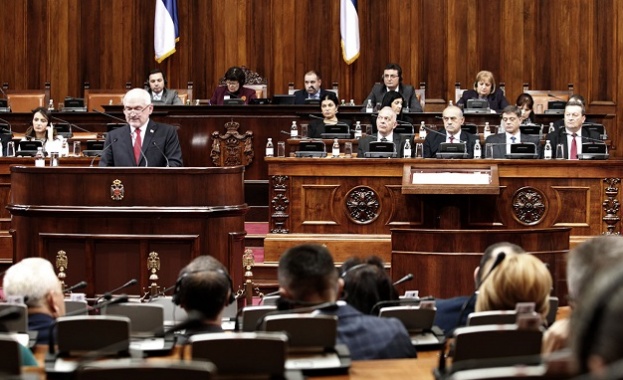 Председателят на Народното събрание Димитър Главчев направи обръщение към депутатите