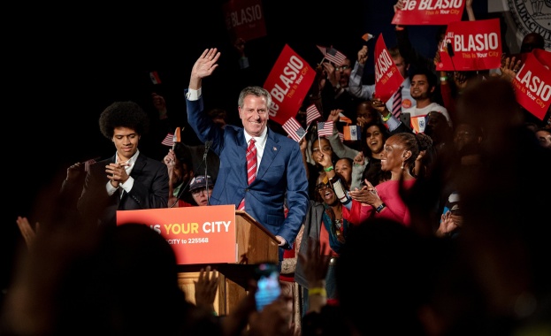 Бил де Блазио бе преизбран като кмет на най големия град