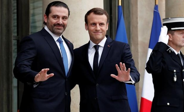 Ливанският премиер в оставка Саад Харири беше посрещнат в Елисейския