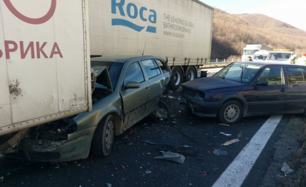 Верижна катастрофа на автомагистрала Тракия Тя е станала на 55