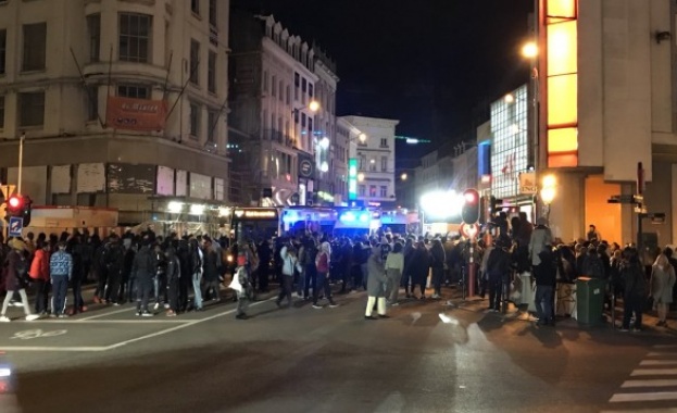 Около 50 души бяха арестувани вчера следобед в Брюксел след