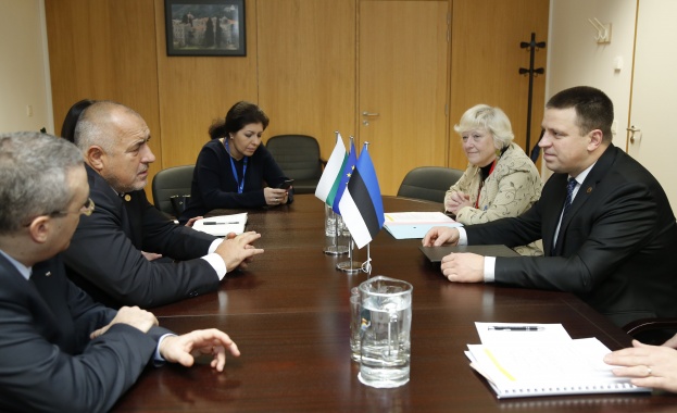 Министър председателят Бойко Борисов и премиерът на Естония Юрий Ратас обсъдиха