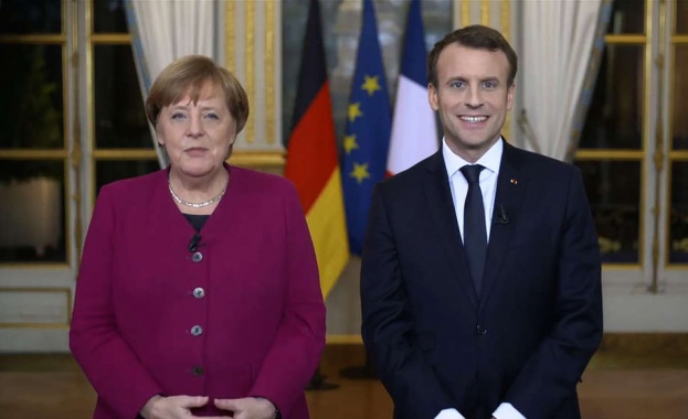 Германският канцлер Ангела Меркел и президентът на Франция Еманюел Макрон