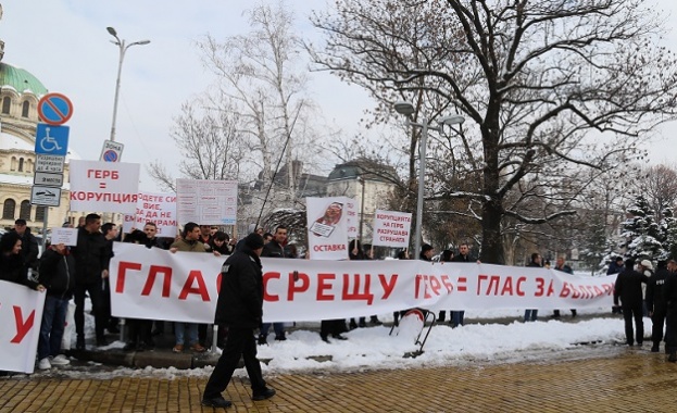 Млади хора протестират пред Народното събрание с искане за оставката