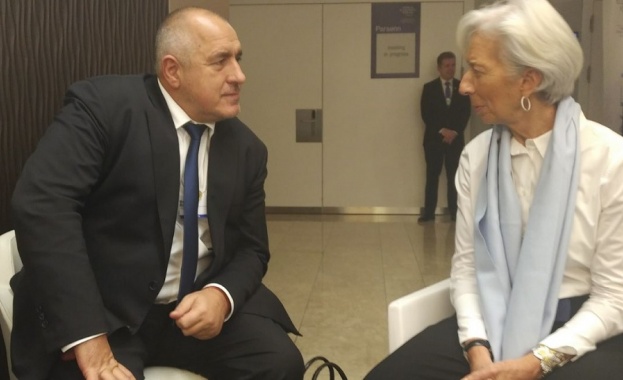Премиерът Бойко Борисов и управляващият директор на МВФ Кристин Лагард