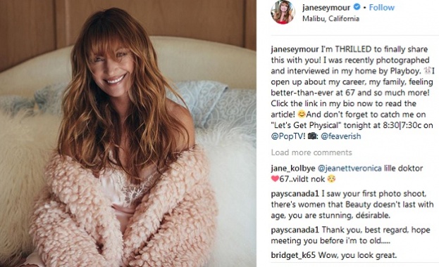 На 67 години актрисата Джейн Сиймур се снима за Playboy