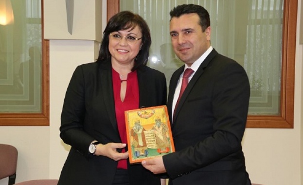 Лидерът на БСП Корнелия Нинова обсъди с македонския премиер Зоран