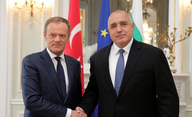 Премиерът Бойко Борисов и председателят на Европейския съвет Доналд Туск
