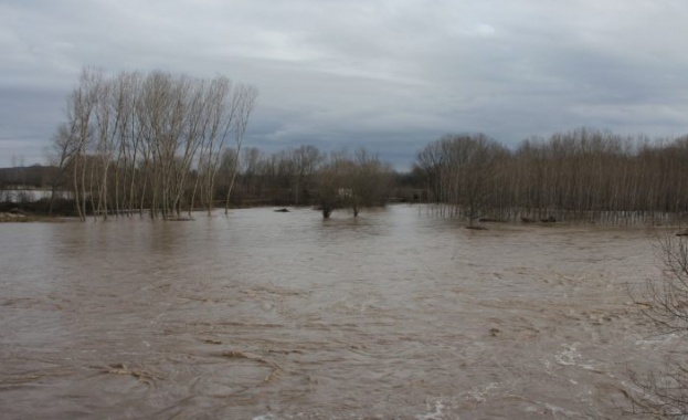 Река Марица преля в Турция в района на Одрин Наводнени