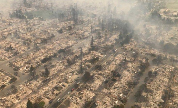 Горски пожар бушува в американския щат Калифорния Огънят се разпространи