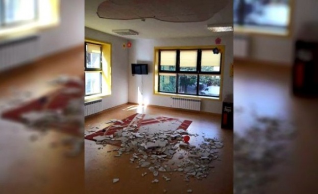 Мазилка от таван се срути върху деца в детска градина