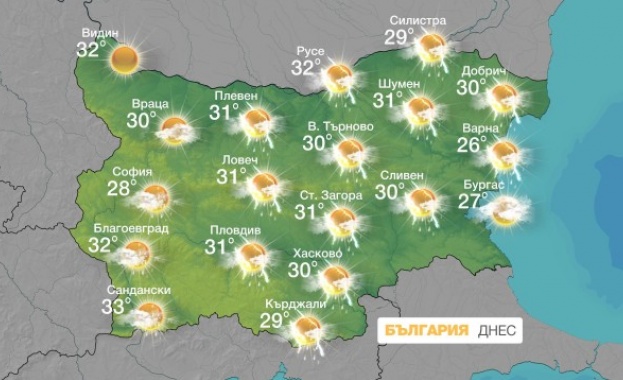 Днес ще има и слънчеви часове и валежи с гръмотевични