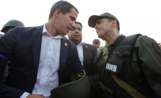 Венецуелският опозиционен лидер Хуан Гуайдо който се самопровъзгласи за временен