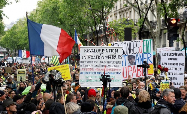 Съботният протест на жълтите жилетки снощи стана най малобройниятот началото на