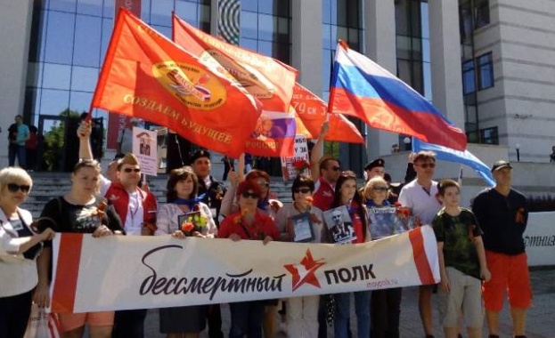 На шествието на Безсмъртният полк в Пловдив на 9 май