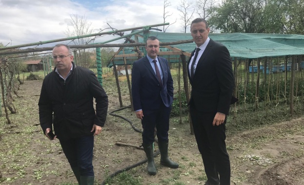 Пострадалите от градушките стопани ще получат обезщетение Това заяви министърът