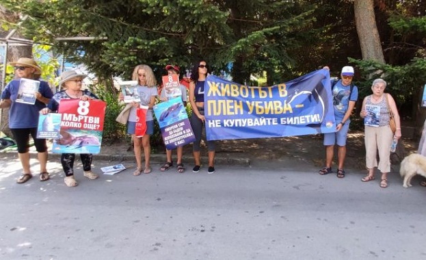Природозащитници излязоха на протест с настояване делфинариумът във Варна да