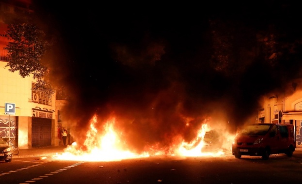 Снощното насилие по време на протестите в Барселона прерасна в