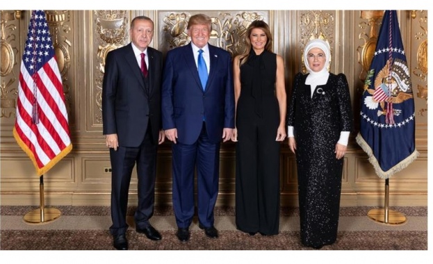 Турският президент Реджеп Тайип Ердоган и съпругата му пристигнаха снощи