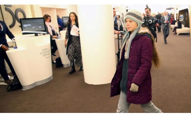 Шведската екоактивистка Грета Тунберг заяви в Давос пред глобалния политически