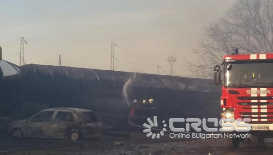Влак с цистерни се взриви край Хитрино