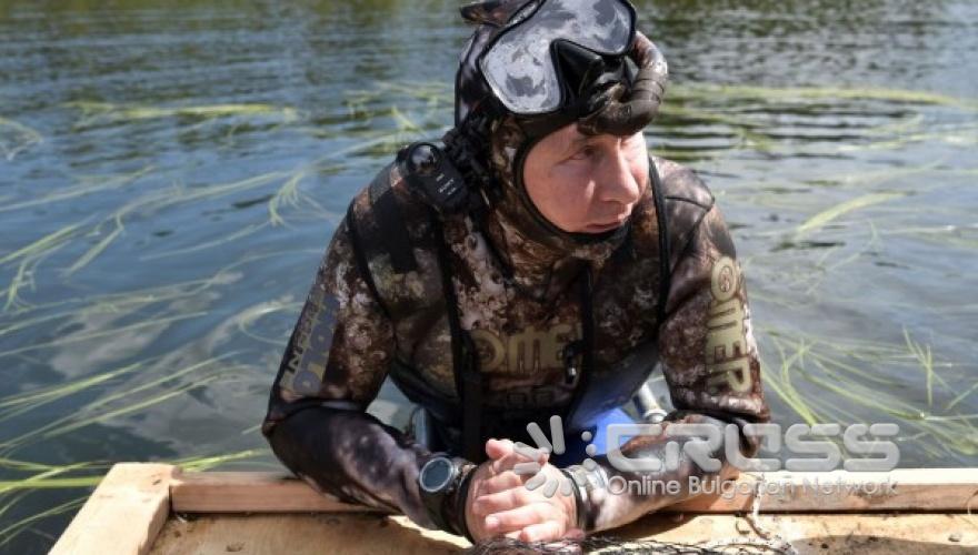 Путин на почивка сред природата