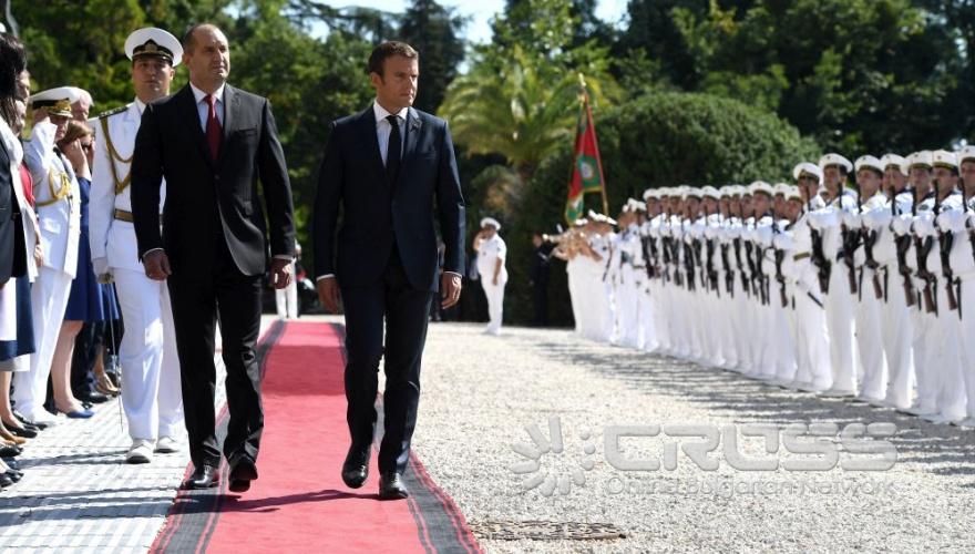 Президентът на Франция Еманюел Макрон на посещение в България