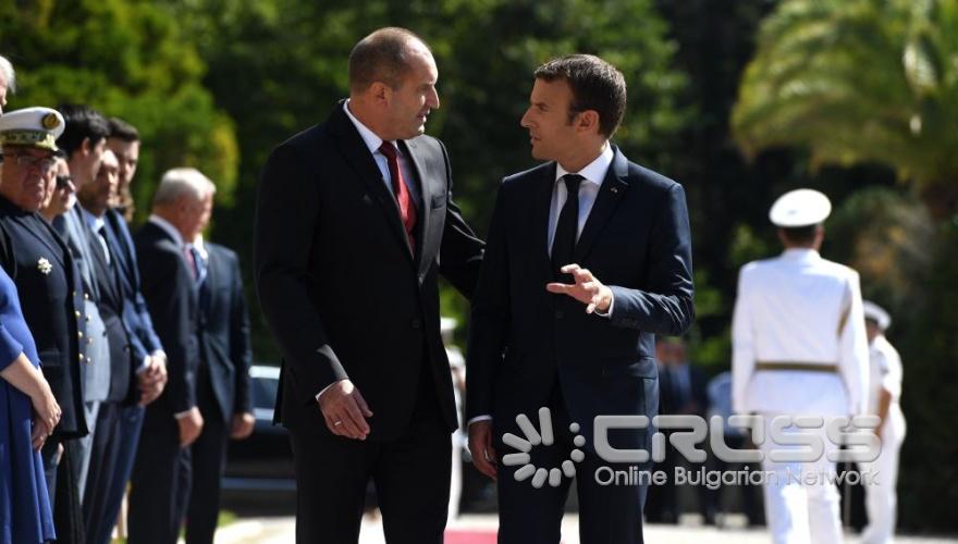 Президентът на Франция Еманюел Макрон на посещение в България