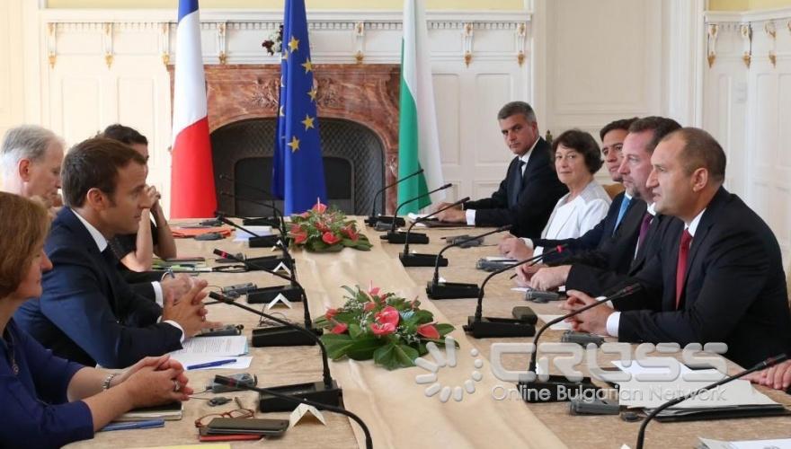 Президентът на Франция Еманюел Макрон на посещение в България