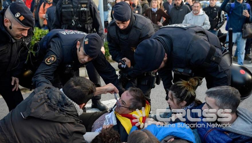 В Барселона полицията употреби и сила, за да освободи движението на северната автогара на града