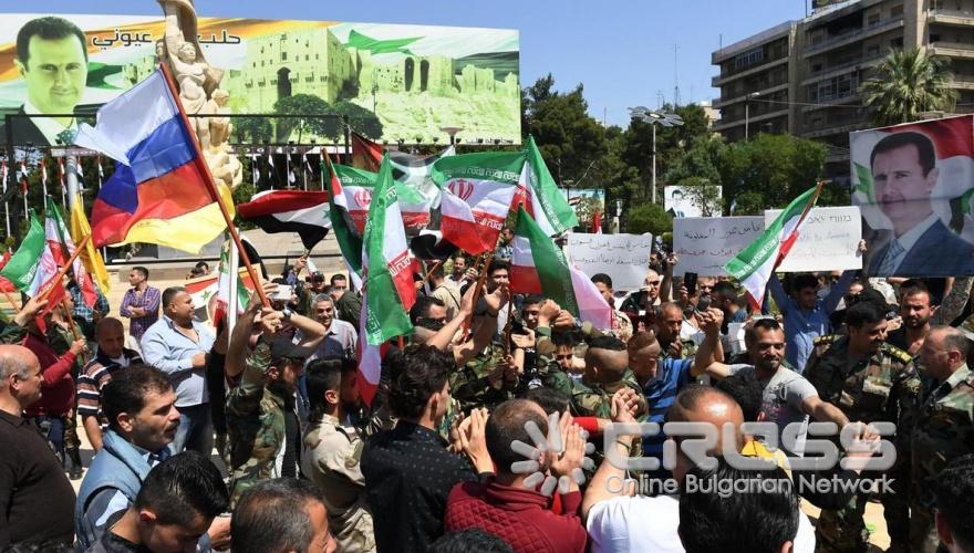 Протестите в Сирия срещу ударите на САЩ