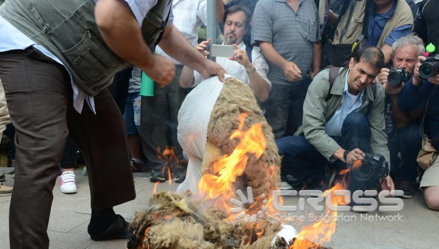 Протест на Животновъдите пред МС