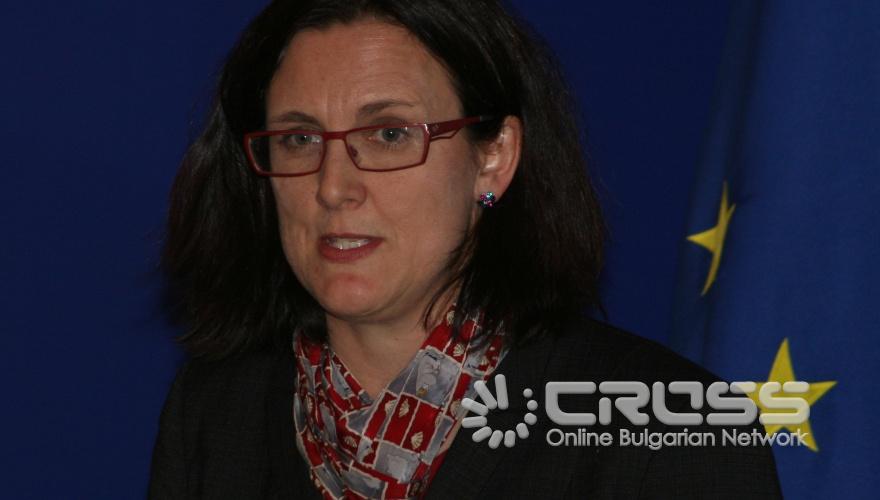 Днес,11 февруари,министър-председателят Бойко Борисов и еврокомисаря за вътрешните работи Сесилия Малмстрьом дадоха съвместен брифинг в Гранитна зала на Министерски съвет