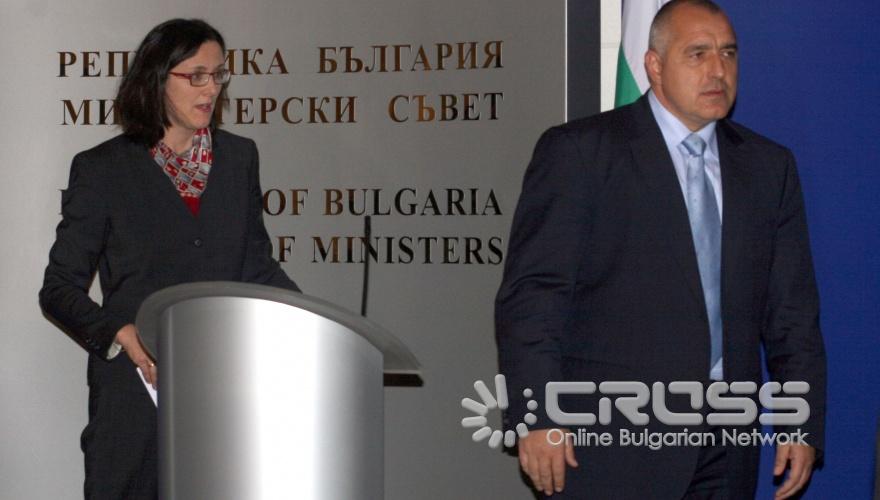 Днес,11 февруари,министър-председателят Бойко Борисов и еврокомисаря за вътрешните работи Сесилия Малмстрьом дадоха съвместен брифинг в Гранитна зала на Министерски съвет