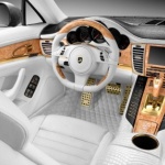 Porsche Panamera с крокодилска кожа и златни акценти 