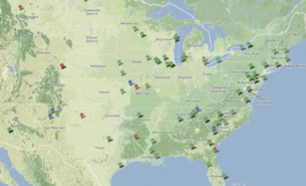 В интернет се появи интерактивна карта на ядрените обекти на САЩ 