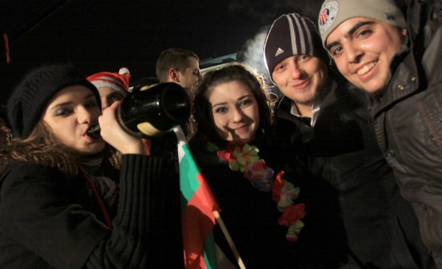 Сцена под звездите в Новогодишната нощ