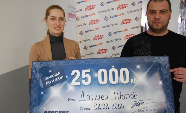 Даниел Шопов спечели 25 000 лв. от Евробет
