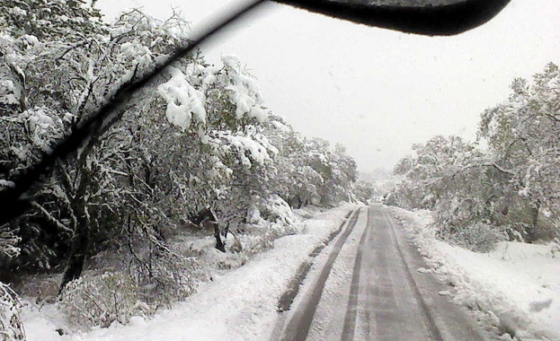 Багер измъква родилки от преспите