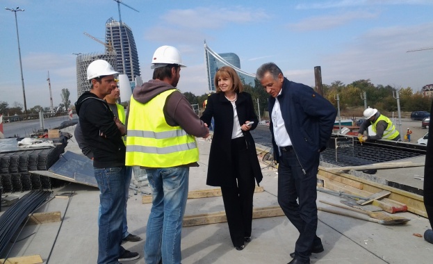 Фандъкова инспектира строежа на бул. "Копенхаген"