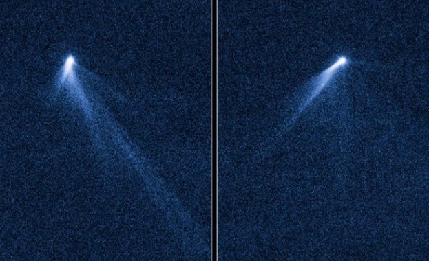 "Хъбъл" откри комета с шест опашки